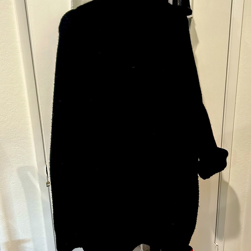 Anthropology Long Black sweater Coat -large/xtra large